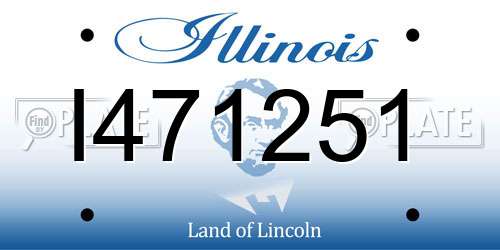 I471251 Illinois License Plate