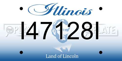 I47128I Illinois License Plate