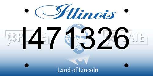 I471326 Illinois License Plate