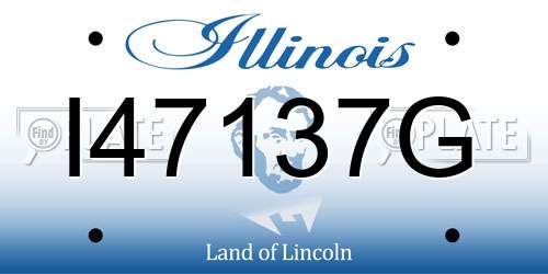 I47137G Illinois License Plate