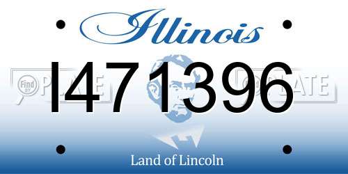 I471396 Illinois License Plate