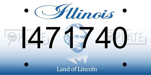 I471740 Illinois License Plate