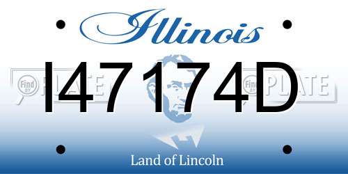 I47174D Illinois License Plate