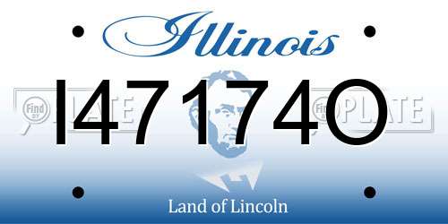 I47174O Illinois License Plate