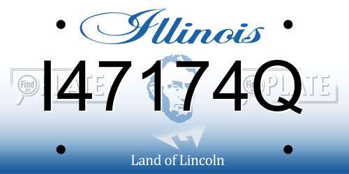 I47174Q Illinois License Plate