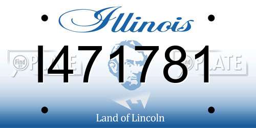 I471781 Illinois License Plate