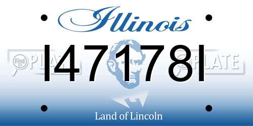 I47178I Illinois License Plate