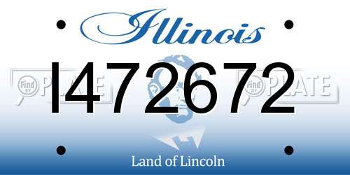 I472672 Illinois License Plate
