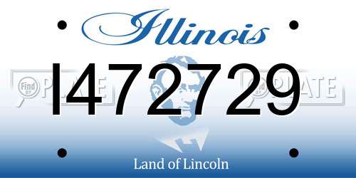 I472729 Illinois License Plate