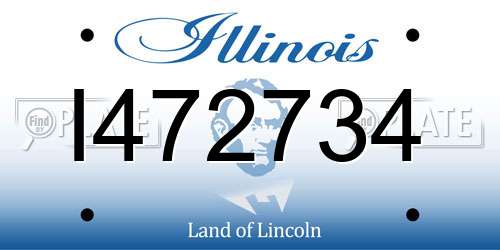 I472734 Illinois License Plate