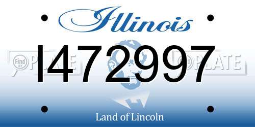 I472997 Illinois License Plate