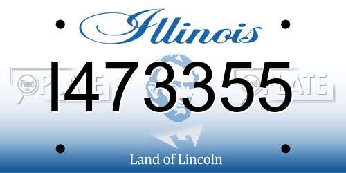 I473355 Illinois License Plate
