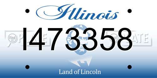 I473358 Illinois License Plate