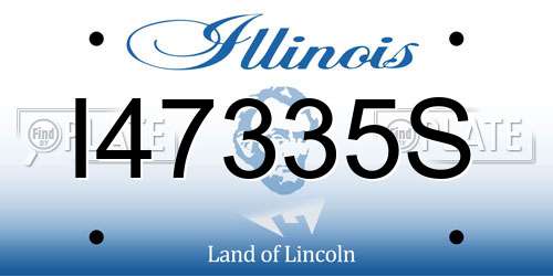 I47335S Illinois License Plate