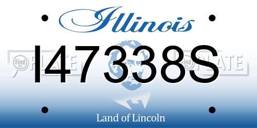 I47338S Illinois License Plate