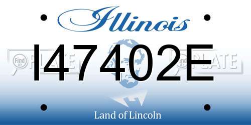 I47402E Illinois License Plate