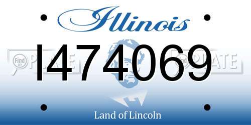I474069 Illinois License Plate