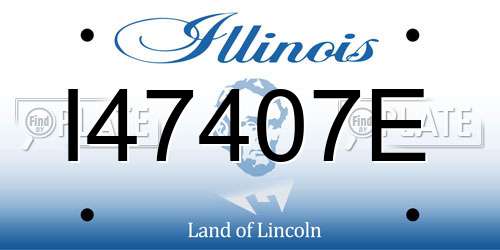 I47407E Illinois License Plate