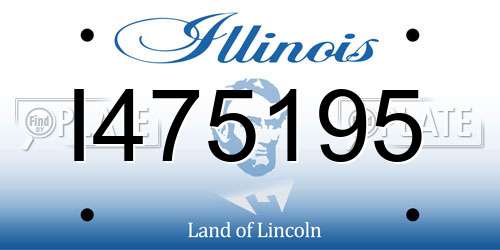 I475195 Illinois License Plate