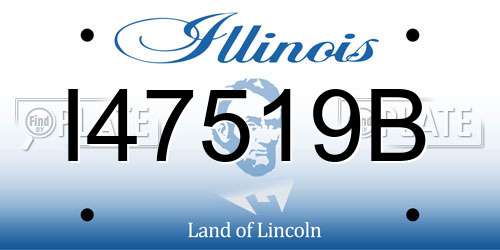 I47519B Illinois License Plate