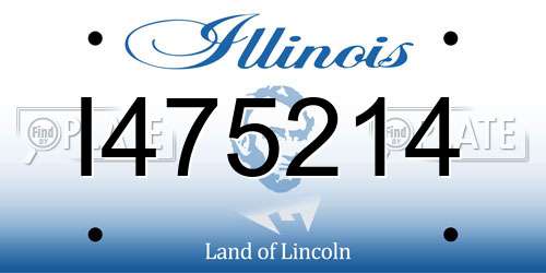 I475214 Illinois License Plate