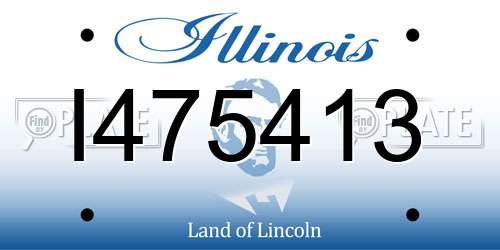 I475413 Illinois License Plate