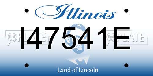 I47541E Illinois License Plate