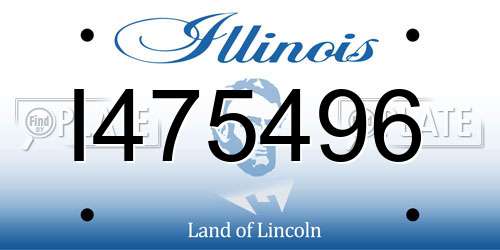I475496 Illinois License Plate