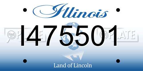 I475501 Illinois License Plate