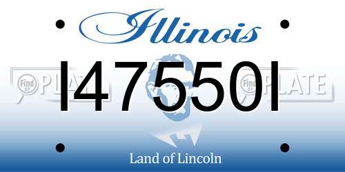 I47550I Illinois License Plate