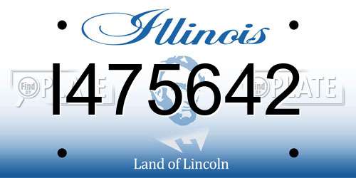 I475642 Illinois License Plate