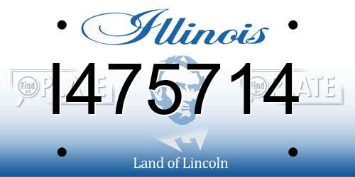 I475714 Illinois License Plate