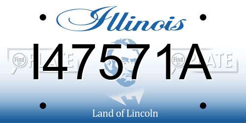 I47571A Illinois License Plate