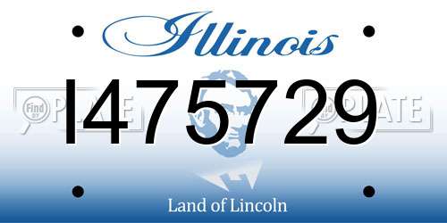 I475729 Illinois License Plate
