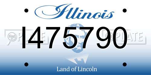 I475790 Illinois License Plate