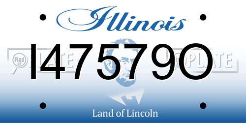 I47579O Illinois License Plate