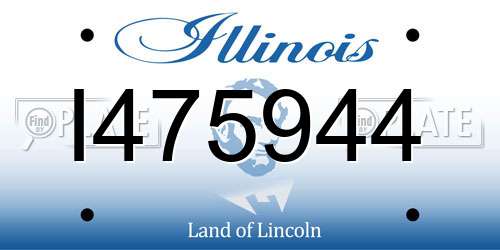 I475944 Illinois License Plate