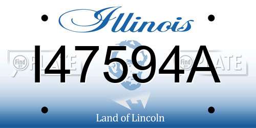 I47594A Illinois License Plate