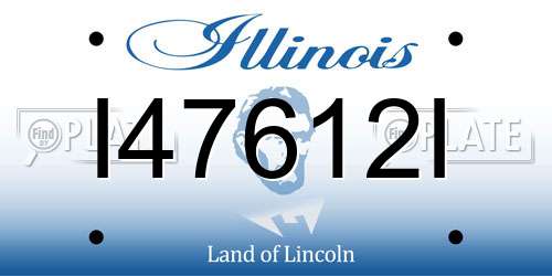 I47612I Illinois License Plate