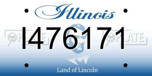 I476171 Illinois License Plate
