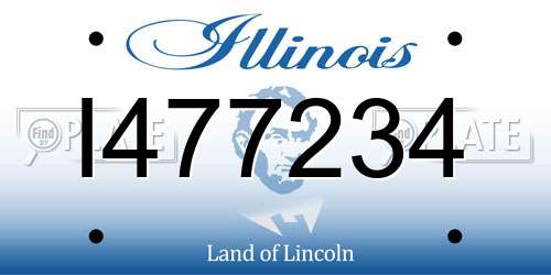 I477234 Illinois License Plate