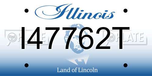 I47762T Illinois License Plate
