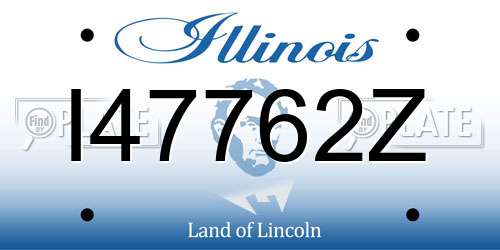 I47762Z Illinois License Plate