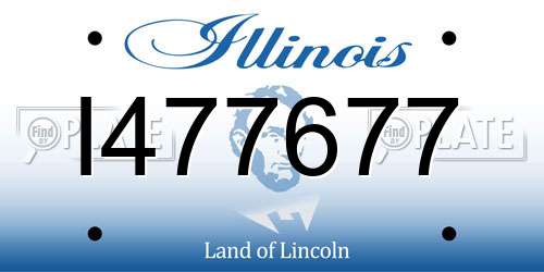 I477677 Illinois License Plate