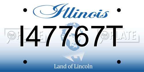 I47767T Illinois License Plate