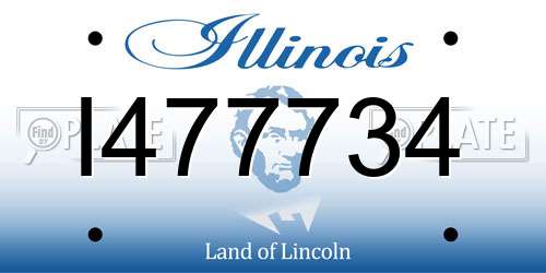 I477734 Illinois License Plate