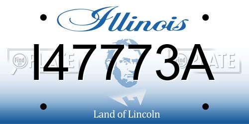 I47773A Illinois License Plate