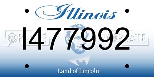 I477992 Illinois License Plate