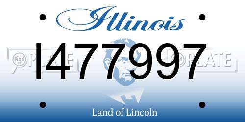 I477997 Illinois License Plate