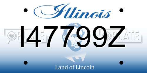 I47799Z Illinois License Plate